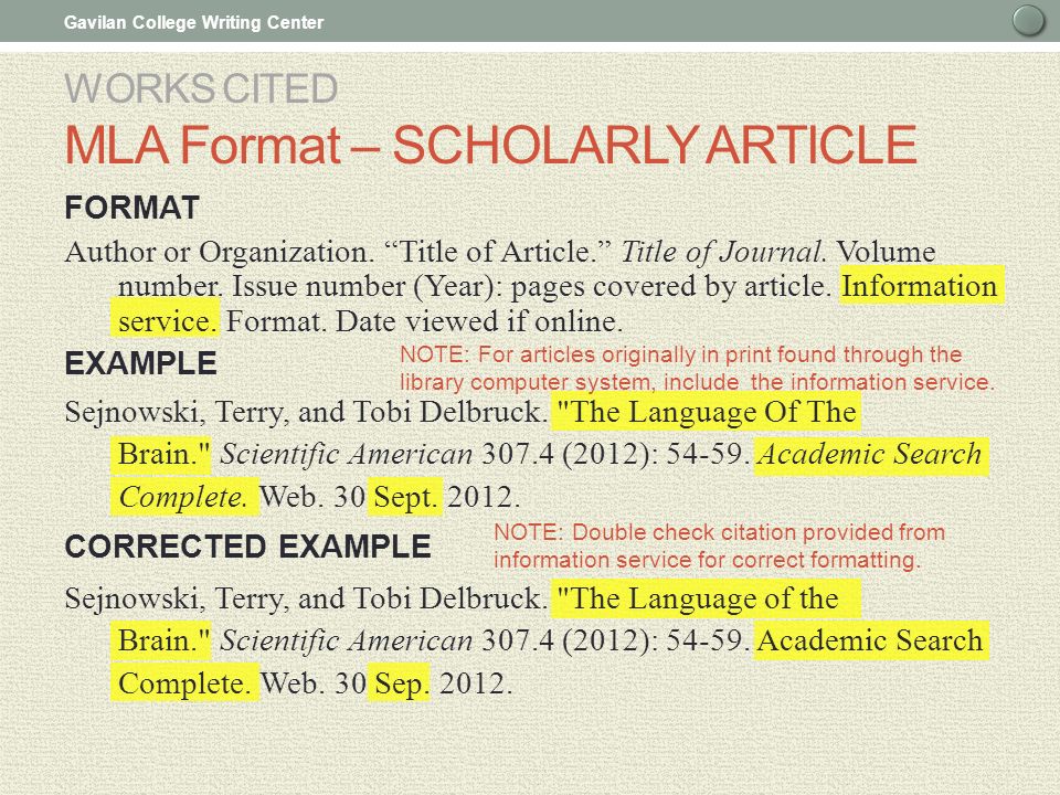 How to Cite a Journal in MLA Format